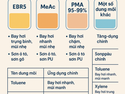 DUNG MÔI NGÀNH SƠN – THÀNH PHẦN KHÔNG THỂ THIẾU TRONG SẢN XUẤT & ỨNG DỤNG
